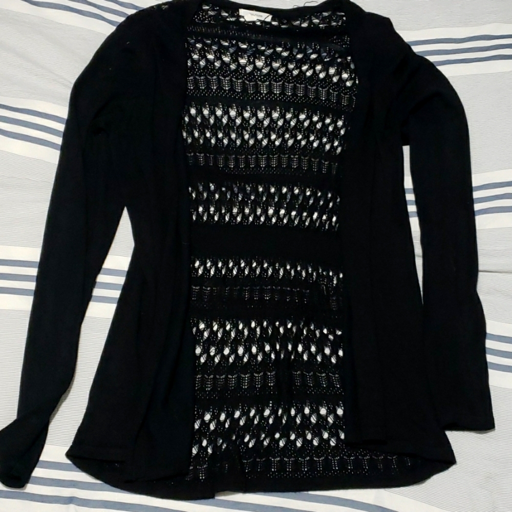 Black detailed cardigan
